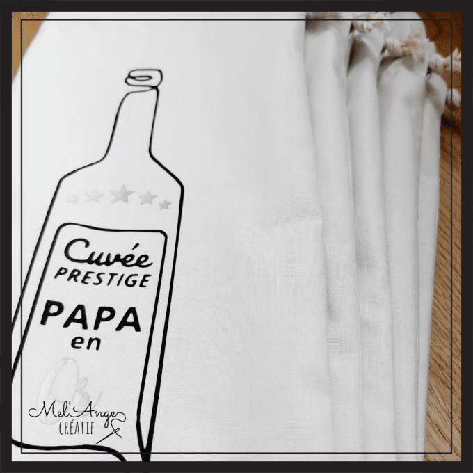 Pochon pour bouteille de vin - Cuvée Prestige Papa en Or